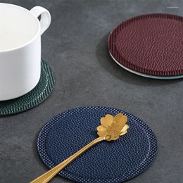 Table Mats 3PCS Solid Colour Cup Pad Washable Trivet Mat Flexible Dinning Placemats Drink For Coffee Kitchen Counter