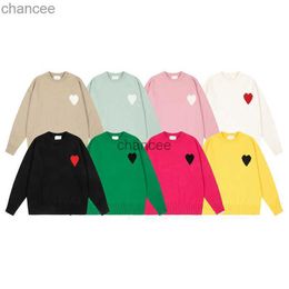 Sweaters paris mens sweaters y2k hoodies designer heart classic knitwear sweater womens candy-colored pullover sweater cardigan crew streetwear HKD230911