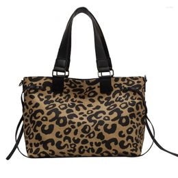 Evening Bags Leopard Shoulder For Women Large Capacity Canvas Casual Totes 2023 Fashion Handbags Classic Elegant Female