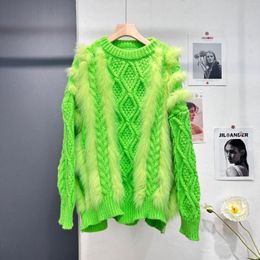 Women's Sweaters Candy Color Korean Women Real Fur Coat Thick Warm High Quality Full Sleeves Genuine Jackets