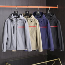 Fashion Mens Jacket Spring Autumn Outwear Windbreaker Hoodie Zipper Hooded Jackets Coat Outside Sport Asian Size Men's Design313C