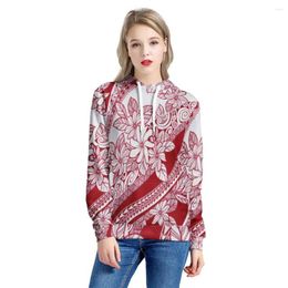 Women's Hoodies Wholesale Polynesian Traditional Tribal Hoodie Custom Clothing Manufacturers Full Printing Fashion Women With Pocket