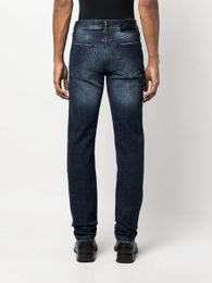 Designer Jeans Men Kiton Dark-wash Straight-leg Jeans Spring Autumn Long Pants for Man New Style Softener Denim Trouser