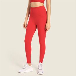 L352 PA66 Yarn Fabric Yoga Pants No T-Line High Rise Pant Nude Sense Leggings Buttery Soft Running Tight Sweatpants Women Trousers241f