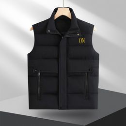 Stand-up collar down vest mens and women High QualityDesigner Coat Parkas outerwear autumn down designer biker leather vest Stand Collar short