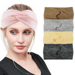 New Fashion Headband For Women Warm Knitted Turban Winter Solid Colour Casual Hair Band Girls Hair Accessories