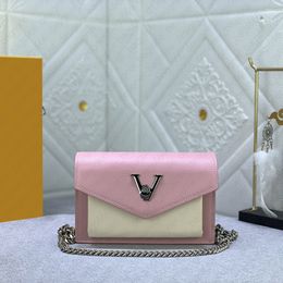 Designer Crossbody Bags Luxury Pochette Chain Bags Fashion Women Bags High Quality Shoulder Bags Messenger Bags Designer Envelope Bags Flap Chain Clutch Bags #Pink