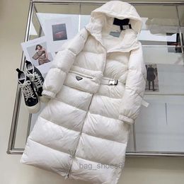 P letter 2023 Designer long down jacket Womens coat parkas Winter warmth Womens Outerwear parker bread Long down cotton jacket Top quality