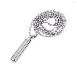 Jewellery Pouches Stainless Steel Case Holder Cylinder Cremation Urn Memorial Pendant Necklace Keepsake 49 9mm