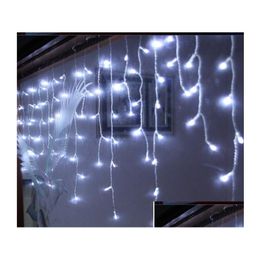 Led Strings 10X0.65M 320Leds Lights Flashing String Icicle Lamps Curtain Christmas Home Garden Festival Drop Delivery Lighting Holiday Dhhp8