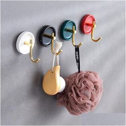 Hooks Rails Ins Ceramic Wall Decor Hook Punching- Door Key Clothes Coat Towel Hanger Robe Holder Rust-Proof Organiser Rack Drop Delive Dhoy8