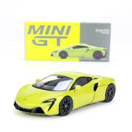 Diecast Model MINIGT 1 64 McLaren Artura Flux Green MGT00496 CH Car Alloy Toys Motor Vehicle Metal Kids Xmas Gift for Boys 230911