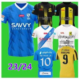 23 24 BENZEMA Al Ittihad FC club Soccer Jerseys 2023 2024 Al Hilal Saudi NEYMAR JR KANTE JOTARomarinho Home away Third Costa Coronado Hegazy Men KANTE Football Shirts 6