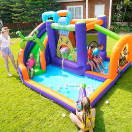 Water Park Indoor Near Me Inflatable Water Slide Park Jumping Castle Bounce House with Blower Bouncy House Jumper for Kids Indoor Outdoor Play Fun Small Toys Party