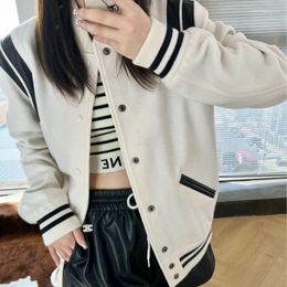 Women's Jackets 2023 Brand Vintage Women Jacket Coat Street Fashion Baseball Clothes Men Couple Loose Casual Long Sleeve