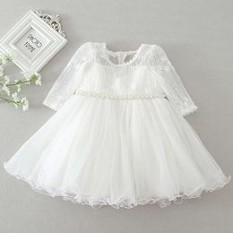 New Baby Girl Dress Baptism Dress White Lace Infant Baptism Birthday Party Wedding Princess Dress Baby Clothing 0-24M