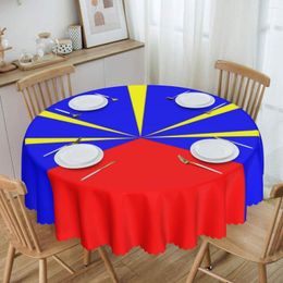 Table Cloth Round Tablecloth 60 Inch Kitchen Dinning Waterproof Reunionese Proud Cover