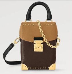 10A Designer bag Genuine Leather Camera Box handbag Chain shoulder bag Women Classic Vintage Crossbody Handbags Lady Clutch Purses s lock M82465