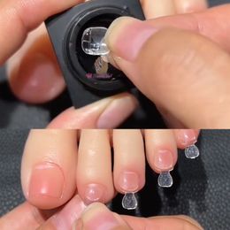 False Nails Pedicure Soft Gel Clear Full Tip Coverage Toe Nail Tips 550pcsbox Easy Apply Press on Fake Finger Tool 230909