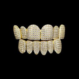 Custom Hip Hop Jewellery Teeth 8top 8dowm 925 Silver Vvs Diamond Fully Iced Out Perm Cut Moissanite Grillz for Mens