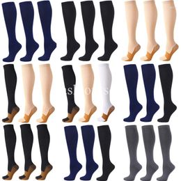 Men's Socks 3 Pairs Compression Women Blood Circulation Sport Pack Anti-Fatigue Comfortable Solid Sock