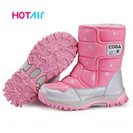 Boots Girls shoes Pink Boots style Kids snow boot winter warm fur antiskid outsole plus size 27 to 38 children Boots For Girls 230911