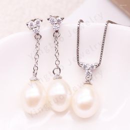 Necklace Earrings Set Wuzhou SOXW Natural Freshwater Pearl Jewelry And For Women Pendant