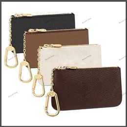 Luxury Designer Key Wallet Card Holder Fashion Women Keys Ring Chain Credit Cardholder Coin Cases Purse Mini Wallets Bag with Orig262i