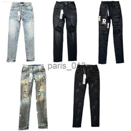 Men's Jeans Purple-brand Fashion Mens Jeans Cool Style Luxury Designer Denim Pant Distressed Ripped Biker Black Blue Jean Slim Fit Size 28-40gfdj x0911