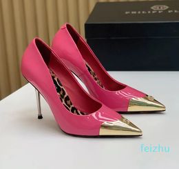 pumps Women Heeled Dress Shoe fashion Metallic pointed TeoesTofflor Stiletto women's Luxury designers evening Shoes factory footwear