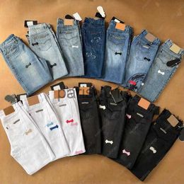 Men's Jeans Designer Mens Make Old Washed Chromes Straight Trousers Letter Prints for Women Men Casual Long Pant Style Hearts X0911