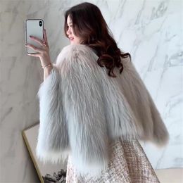 Women's Fur Women Winter Jackets Pink Plush Warm Coats Short 2023 Autumn Fashion Casual Thick Mink Outwears