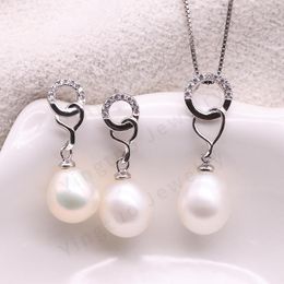 Necklace Earrings Set Fashion Natural Freshwater Pearl Jewellery For Women Gift And Pendant