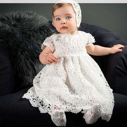 Beige Baptism Infant Baby Girl Dresses Kids Party Dress Christening Dresses New born First Birthday Outfits Size 3-24