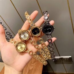 Dress gold lady watches Top brand luxury womens wristwatches Stainless Steel band 30mm dial diamond watch for women Mother's 222i