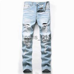 Men's Jeans 2021 Autumn New Fashion Retro Hole Jeans Men Pants Cotton Denim Trouser Male Plus Size High Quality Jeans Dropshipping X0621 x0911