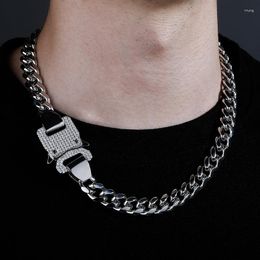 Chains High Quality Alyx Necklace Men 12MM Smooth Cuban Chain Roller Buckle Accessories