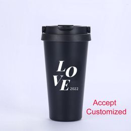 Coffee Pots Stainless Steel Thermo Cup For Custom Name Cappuccino Fitness Running Gym Sport Water Bottle Milk Juice Tea