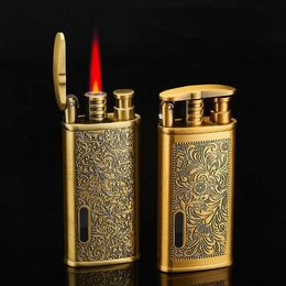 Internet-Famous and Vintage The Mystic Nine Metal Windproof No Gas Lighters Plateau Available F5YS