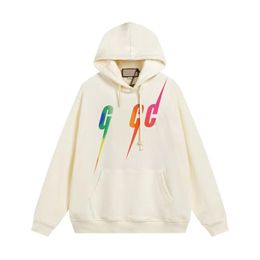designer hoodie designer mens hoodies men hoodie casual V-neck long sleeve hoodie fashion letter lightning printing men's couple same clothing hj5