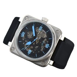 2023 new Wristwatches Men bell Automatic Mechanical Watch Brown Leather Black Rubber ross Wristwatches watch gift h2221b