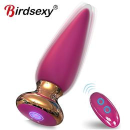 Vibrators Wireless Remote Anal Vibrator Sex Toy For Men Women Plug Male Prostate Massage Vagina G Spot Dildo Anus Butt 230911