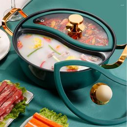 Pans 304 Stainless Steel Double-flavor Pot With Lid Thickened Double Ear Soup Household Induction Cooker Flavour