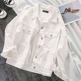 Women's Jackets 2023 Fashion Summer Product Twill Cotton Cuffs Diamond Decoration Washed Denim Jacket