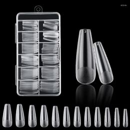 False Nails 120 Pcs Nail Tip Full Set Of Gel Transparent Enhancement Pressing Unmarked Matted Almond