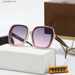 new pattern Side Letter Fashion Round Sunglasses Eyewear Sun Glasses Designer Brand Black Metal Frame Glass Lenses For Mens Womens Better Brown Cases T230911