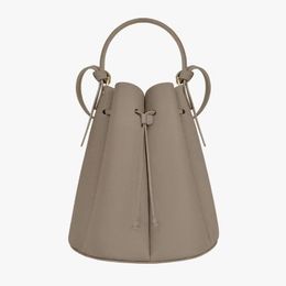 French designer original fashion petal bucket bag trendy single shoulder crossbody handbag real leather 18*18*19