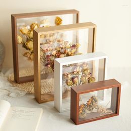 Frames 4cm Deep Shadow Box Bouquet Display Flower Case For Crafts 3D Picture Memorabilia Memory Transparent Po Frame