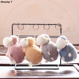 Plush Keychains Little Sheep Pendant Doll Lamb Mini Toy Backpack Decoration Key Ring Gift pendant keychain soft toy 230911