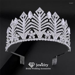 Hair Clips Bridal Crown Wedding Accessories Women Headdress Prom Dress Engagement Hairwear Gold Silver Colour Diadems Party YQ199